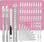 New Knife Precision Carving Craft Hobby Kit With 40 Pcs Exacto Blades. Fixed Price $16.99.