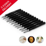 Hutsuls Small Wood Carving Tools Beginners 12 Mini Chisel Set Relief Knife Lino. Fixed Price $19.99.