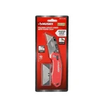 Red Husky Folding Utility Knife Quick Change W/10 Blades Included. Fixed Price $15.99.