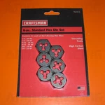 New Nos Usa Craftsman 6 Pc Standard Sae Inch Hex Die Set Threading Tools 52312. Fixed Price $149.95.