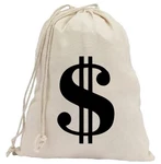 Coin Collector Canvas Bag Vintage Style Dollar Sign Black CB57. Fixed Price $8.95.