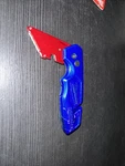 Powder Coated Milwaukee Fastback 48-22-1501 Folding Utility Knife Blue & Maroon. Fixed Price $50.00.