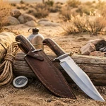Custom Handmade Carbon Steel Blade Survival Bowie Knife Hunting Camping. Fixed Price $99.99.