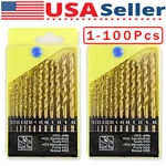 13PCS Hss Titanium Coated Twist Drill Bit Set 1.5-6.5MM Hex Shank For Wood Metal. Fixed Price $67.99.