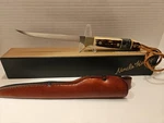 New Schrade Uncle Henry Staglon Fish Fillet Knife + Brown Leather Sheath 168UH. Fixed Price $28.99.