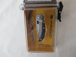 True Utility Skeleton Folding Pocket Knife Black Handle Frame Lock Plain Edge. Fixed Price $15.00.