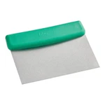 Choice 6 1/4" X 3" Dough Cutter Bench Scraper With Green Handle. Fixed Price $15.69.