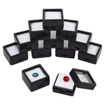 12 Pcs Black Gemstone Display Box With Clear Top 1.18 Inches Square Jewelry B.... Fixed Price $16.76.