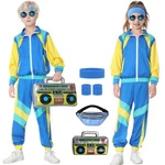 Timsophia 80S Tracksuit For Kids, 90S Outfits Boys Girls 6PCS Hip Hop Dance Cost. Fixed Price $61.59.