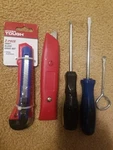 New Hyper Tough Utility Knife Set + Box Cutter Blades Inside & 2X Screwdrivers. Fixed Price $15.00.
