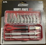 Tool Shop 16 Piece Hobby Knife Set. Handles, 13 Blades, Storage Ca. Fixed Price $19.99.