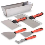 Wal-board Tools Drywall Finishing Hand Kit, Mud Pan, Taping Knife, DTKFNSH1. Fixed Price $124.00.