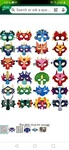 24 Pcs Dragon And Dinosaur Masks, Felt. Fixed Price $10.00.