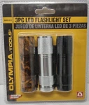 Flashlight Set 3PC Olympia Tools Sealed. Fixed Price $9.49.