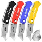 Folding Utility Knife 4 Pack Box Cutter 10PCS Blades Durable Jetmore Tube. Fixed Price $20.00.
