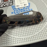 Dead Reckon Knives Ridgeback New Sexy Blade 80 Camo Carbon Fiber Flipper. Fixed Price $850.00.