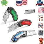 Versatile Folding Utility Knife Set 3-PIECE With Quick Change For Every Task. Fixed Price $41.99.