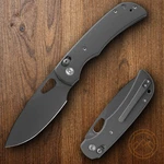 Miguron Knives Moyarl Folding Knife 3 " 14C28N Steel Blade Gray Titanium Handle. Fixed Price $64.99.