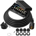 Mictuning 8FT Trailer Cord With 7-WAY Plug Inline Junction Box, Wiring Harness. Fixed Price $39.09.