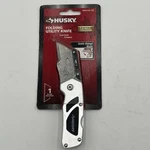 New!! Husky Compact Folding Lockback Utility Knife - Quick Change Blade. Fixed Price $12.95.