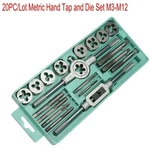 20PCS Metric Hand Die Set M3-M12 Screw Thread Plugs Taper Reamer Tool. Fixed Price $59.95.