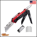 Edcfans Folding Utility Knife Box Cutter With 5 Razor Blades, Screwdriver, Sa.... Fixed Price $25.62.