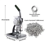 Heavy Duty Hand Press Eyelet Machine Punch Tool Kit 3/8" 2000 Grommets. Fixed Price $144.35.