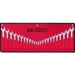24-PIECE Wrench Set Chrome Vanadium Steel Sae Metric Combination Gearbox Garage. Fixed Price $77.98.