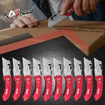 10-PACK Foldable Locking Mechanism Finger Grip Utility Knife W/ Spare Blades. Fixed Price $46.99.