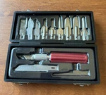 Revell 12PC Monogram Woodcarving Knife Set With Case Nwot. Fixed Price $11.99.