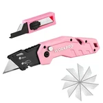 Workpro Folding Utility Knife 10 Extra Blade Razor Quick Change Box Cutter. Fixed Price $13.99.