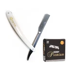 Virgo Ente Straight Razor Holder + Derby Premium Single Edge Blades 100 Ct. Fixed Price $13.99.