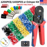 1400PCS Cable Wire Cord Pin End Bootlace Ferrule Terminals Crimp Connectors Kit. Fixed Price $23.92.