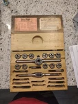 Blue-point Tools Usa TD-2400 Tap & Die Set, 1/4" 1/2" Wood Box Complete. Fixed Price $88.50.
