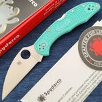 Spyderco Delica 4 CPM-S30V Wharncliffe Plain Blade Teal Frn Exclusive C11FPWCTL. Fixed Price $119.00.