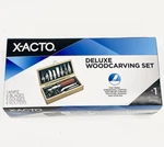 X-acto Deluxe Woodcarving Set Hobby Knife Case 16 Piece Blades Gouges X5175. Fixed Price $25.00.