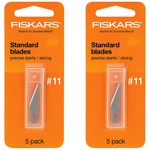 Lot Of 2 Fiskars #11 Standard Blades (5-PACK). Fixed Price $19.74.