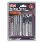 King 9PC Heavy-duty Hollow Hole Punch Set, Gasket Vinyl Plastic Rubber Leather. Fixed Price $16.95.