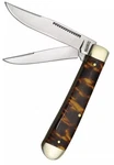 Marbles Folding Knife Mirror Stainless Blade Tortoise Handle - MR719 PK1802. Fixed Price $21.33.