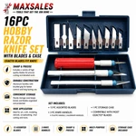 16PC Hobby Razor Set W/blades W/case (exacto Fits Knife) Stencil. Fixed Price $9.98.