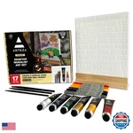 Arteza Desktop Muralist Set 17-PIECE Graffiti Painting Kit Brick Canvas. Fixed Price $36.16.
