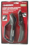 Husky Piece Folding Sporting Knife & Sharpener Set - 1007768482 Combo Ship. Fixed Price $11.50.
