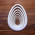 Egg Cookie Cutter 7PC Set - Classic Spring Oval Shaped Easter Baking Craft Mold. Fixed Price $5.94.