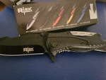 Black Tactical Blade Folding Knife 4.5" Handle Pocket Bottle Opener Rtek #11. Fixed Price $11.45.
