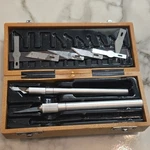 X-acto Craft Knife Set With Replacement Blades In Wooden Case. Fixed Price $20.00.