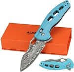Albatross Edc Axis Lock Folding Pocket Knife Modern Damascus Steel Frn Handle. Fixed Price $35.65.