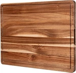 24" 18" Extra Large Acacia Wood Cutting Board Natural Kitchen Serving. Fixed Price $36.99.