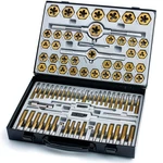 86-PIECE Tap & Die Set, Titanium Coated, Sae Metric, Coarse/fine Threads. Fixed Price $146.48.