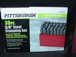 3/8" Steel Metal Letter & Number Stamping Kit Set Wood Punch Plastic Case. Fixed Price $44.00.