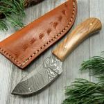 Hunting Knife Damascus Steel Blade Olive Wood Handle Skinning Full Tang + Sheath. Fixed Price $26.48.